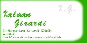 kalman girardi business card